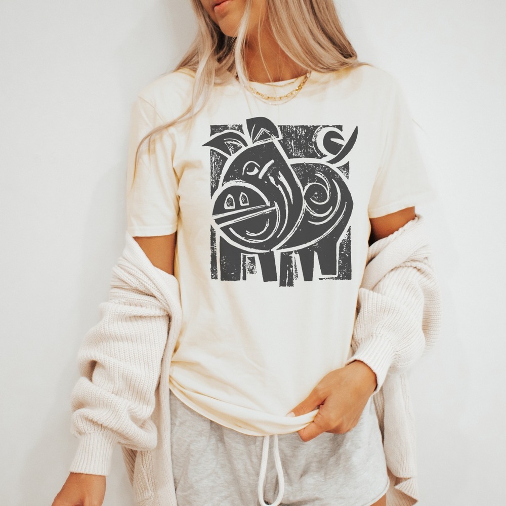 Abstract Bird Line Art Graphic Tee Modern Stippled Design